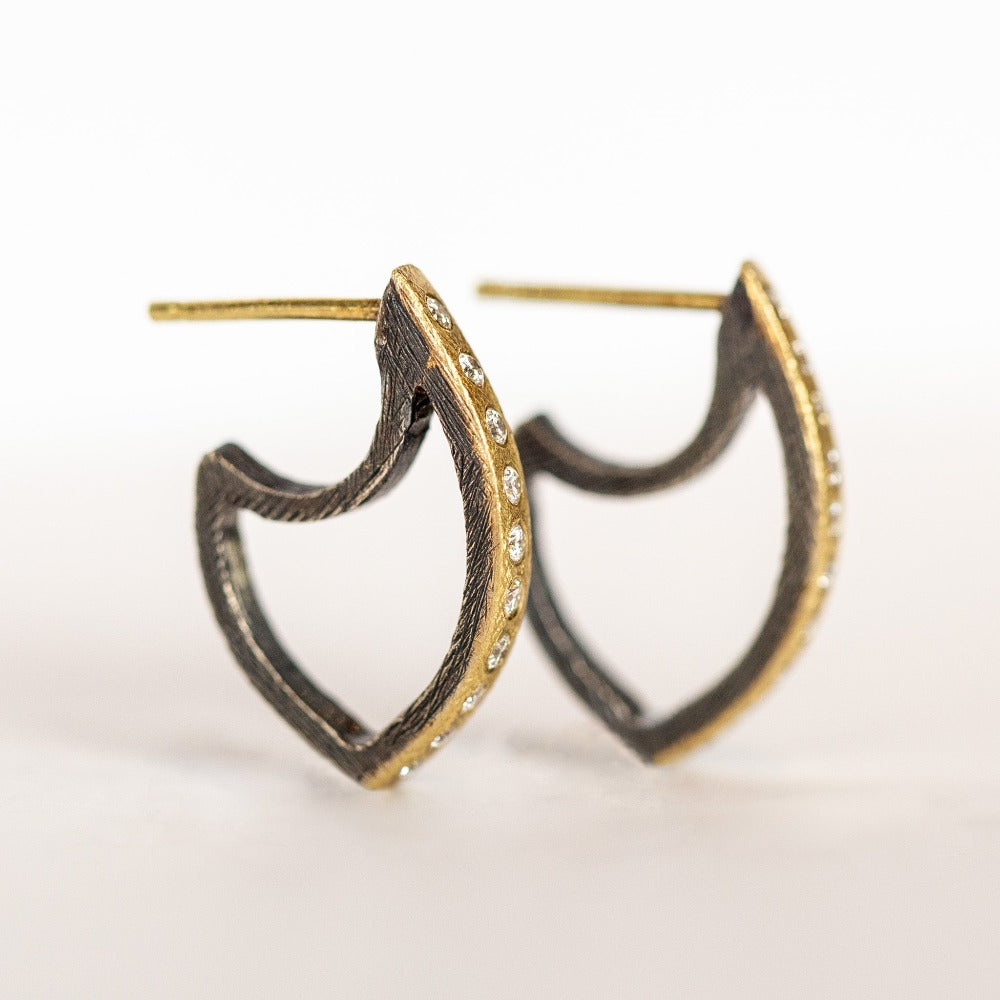 Rene Escobar: Small Gold Celine Earrings