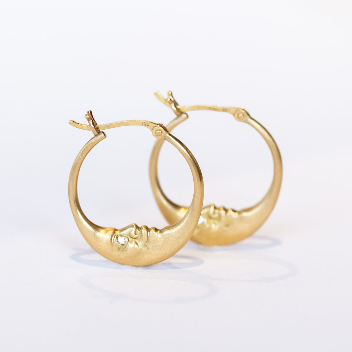 Anthony Lent Small Crescent Moon Hoop Earrings – LAPIS