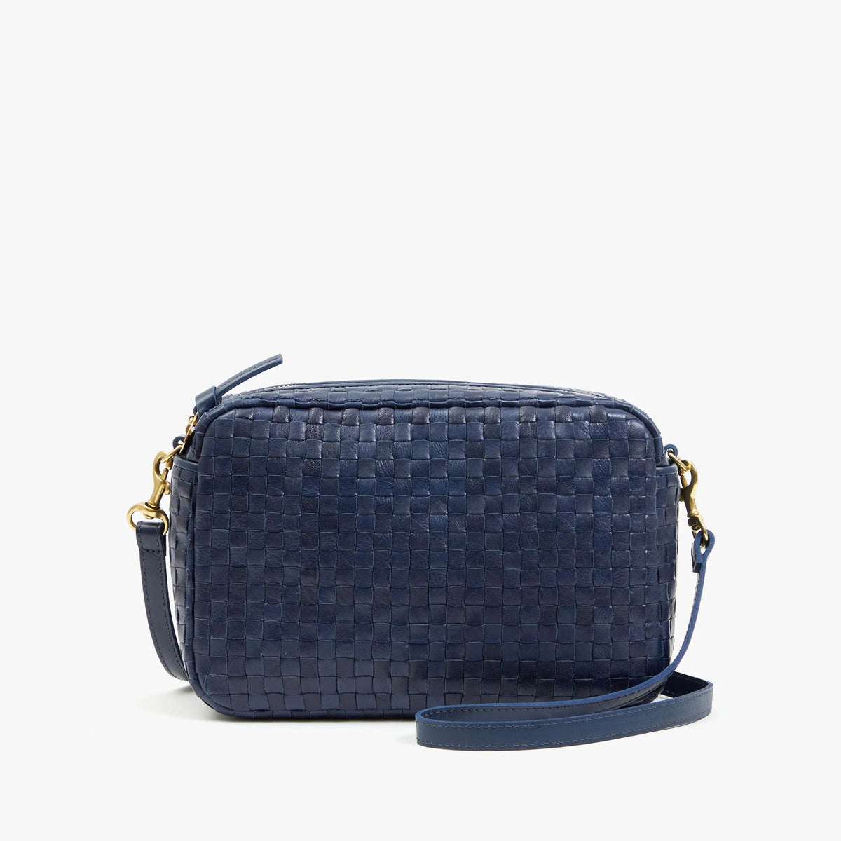 Clare V. | Marisol Bag, Woven Checker Bleu Marine – LAPIS