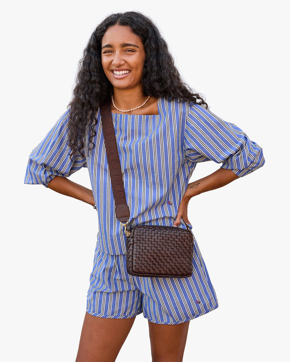 Clare V. | Adjustable Crossbody Strap, Chocolate Brown Ciao – LAPIS