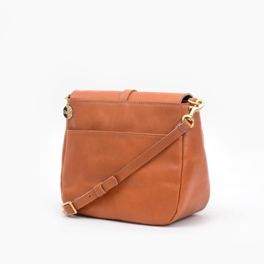 Leather crossbody bag Clare V Brown in Leather - 37181453