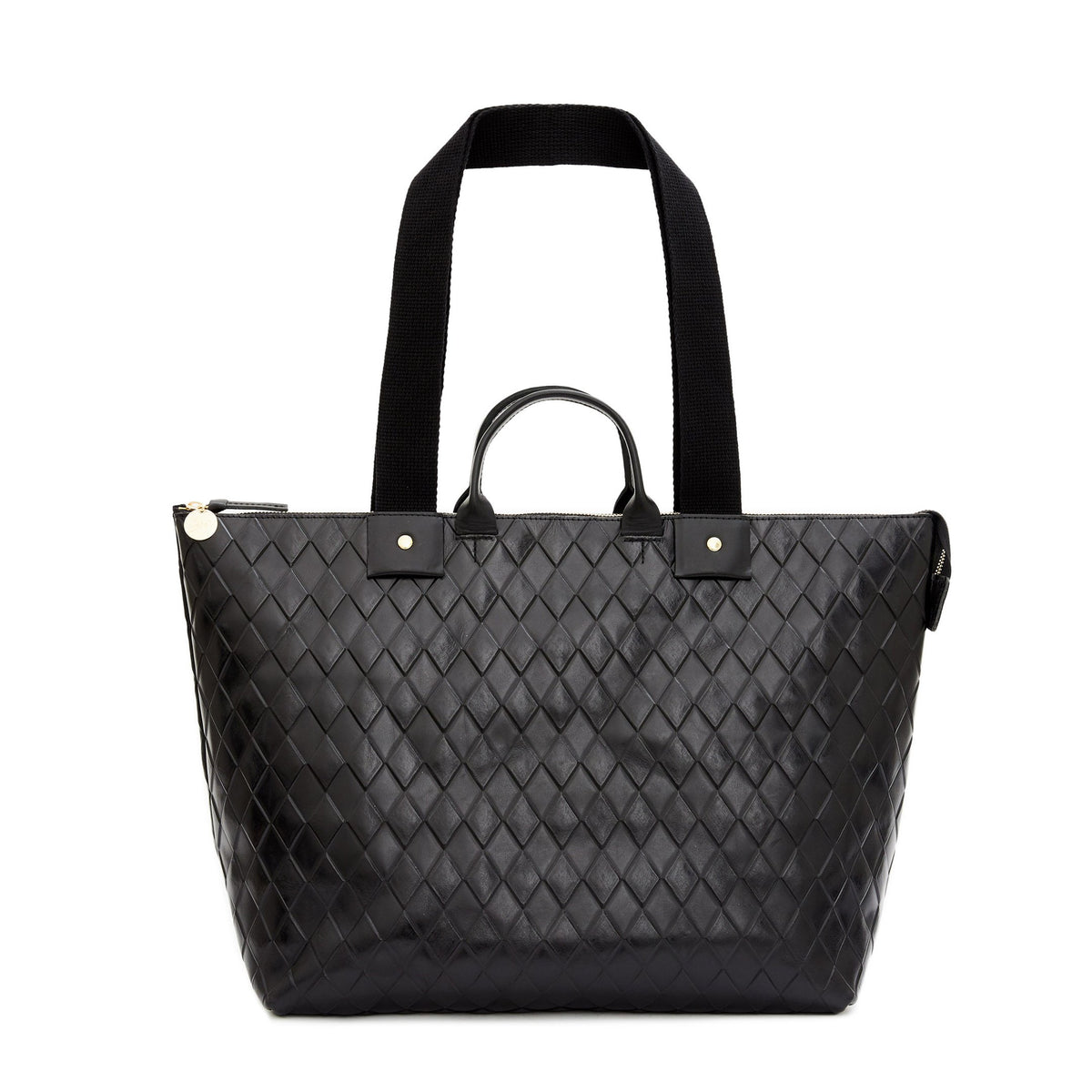 Clare V. Le Zip Sac Quilted V Puffer Tote in Black