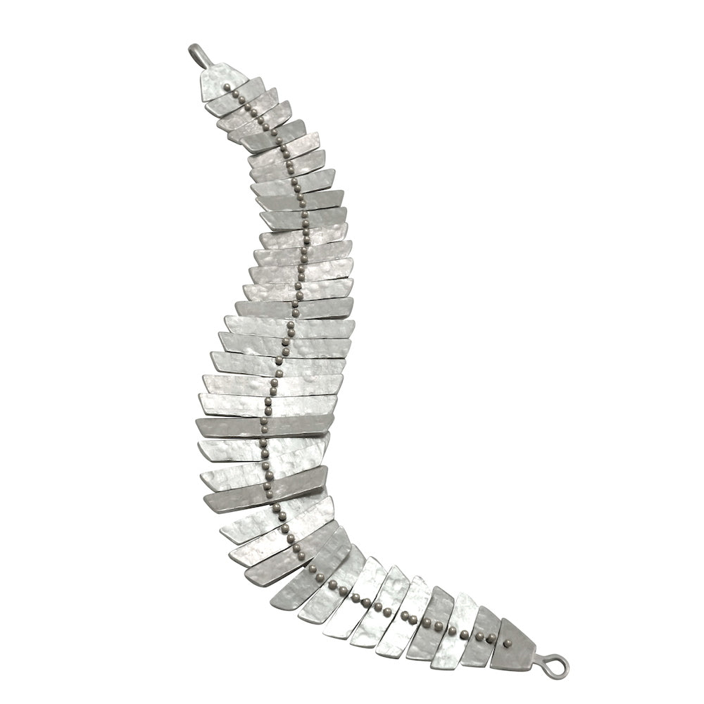 Sarah Swell sterling silver chain bracelet, front view