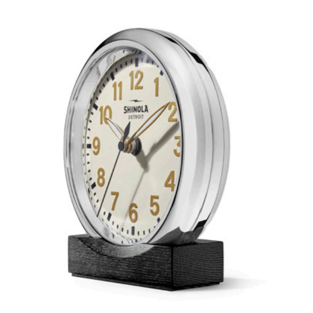 Shinola The Runwell 6 Desk Clock Lapis