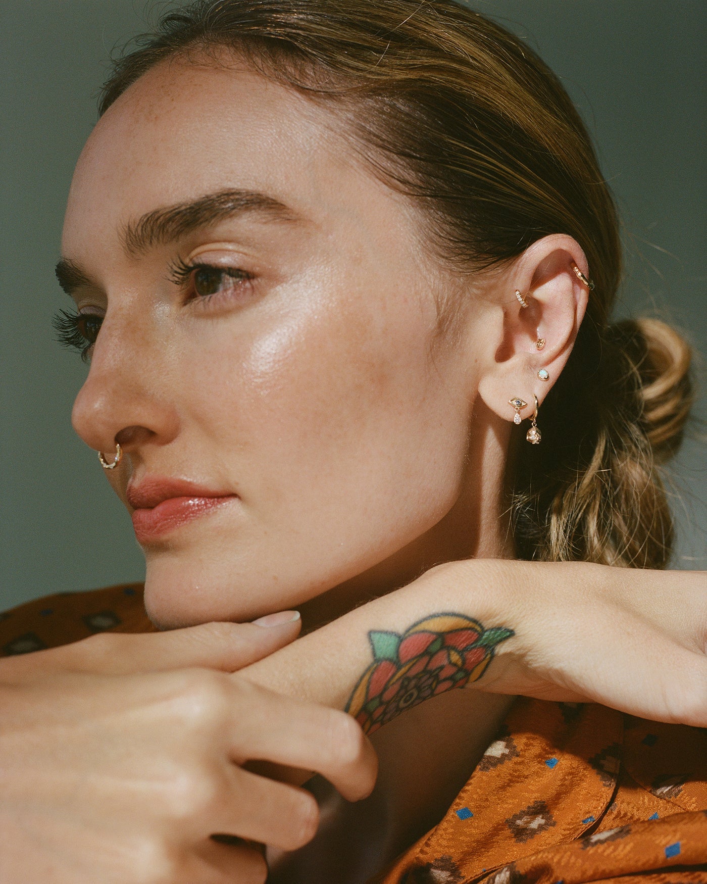 Pamela Love | Emerald Crying Eye Stud Earring (Single)