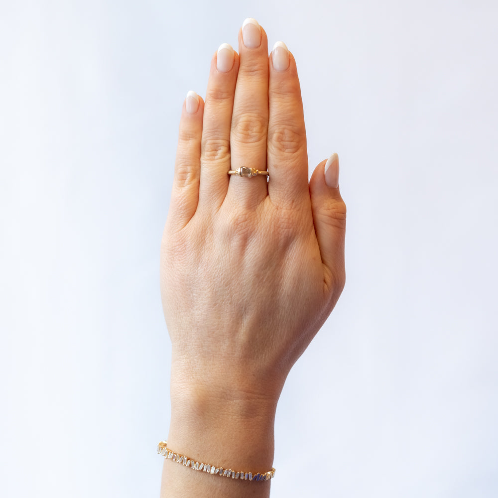Raw Diamond Ring with Granules