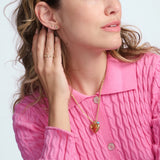 Tourmaline and Diamond Aurora Flower Stud Earrings