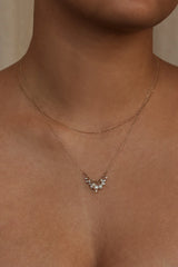 Wwake | Shadow Diamond and Pearl Necklace