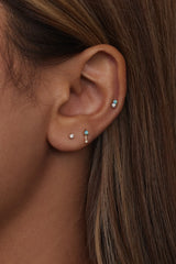 Wwake | Tiny Diamond Stud Earring (Single)