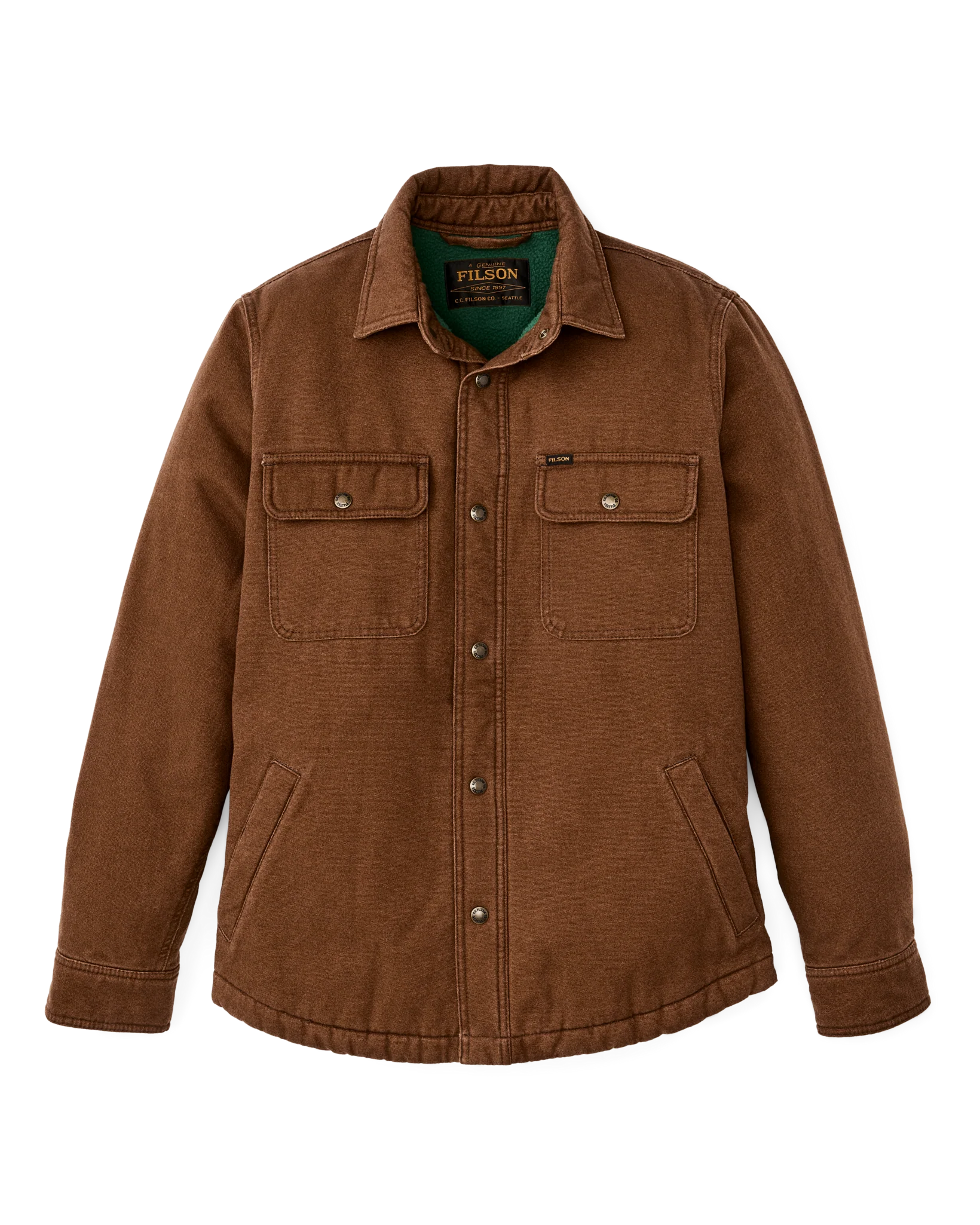 Fleece Lined Jac-Shirt, Brown