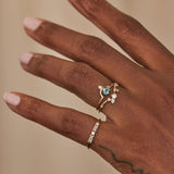 Wwake | Small Round Nestled Teal Sapphire Ring