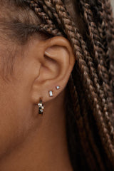 Wwake | Diamond Bove Hoop Earrings