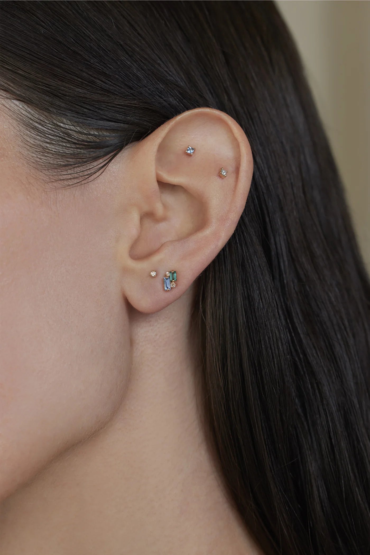 Wwake | Sapphire, Tourmaline and Diamond Bevy Earrings
