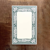 Green Flower Border Notepad