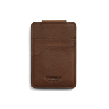 Shinola | Magnetic Money Clip Card Wallet, Medium Brown
