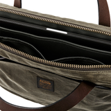 Tin Cloth Compact Briefcase, Otter Green
