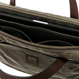Tin Cloth Compact Briefcase, Otter Green