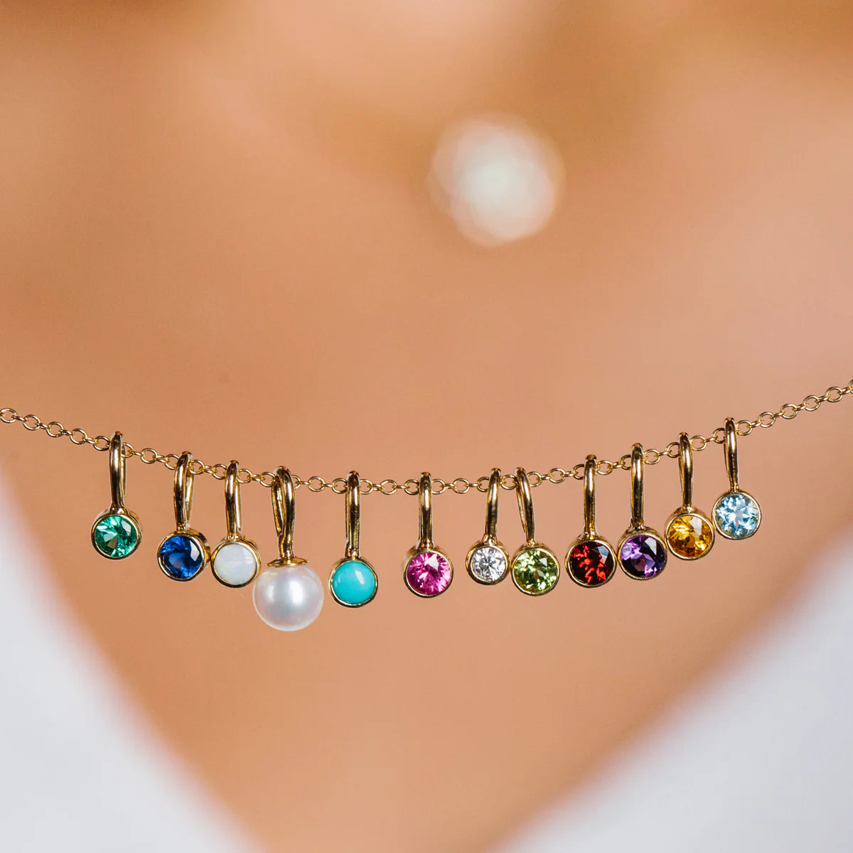 Zoe Chicco | Bezel Set 3mm Peridot Charm