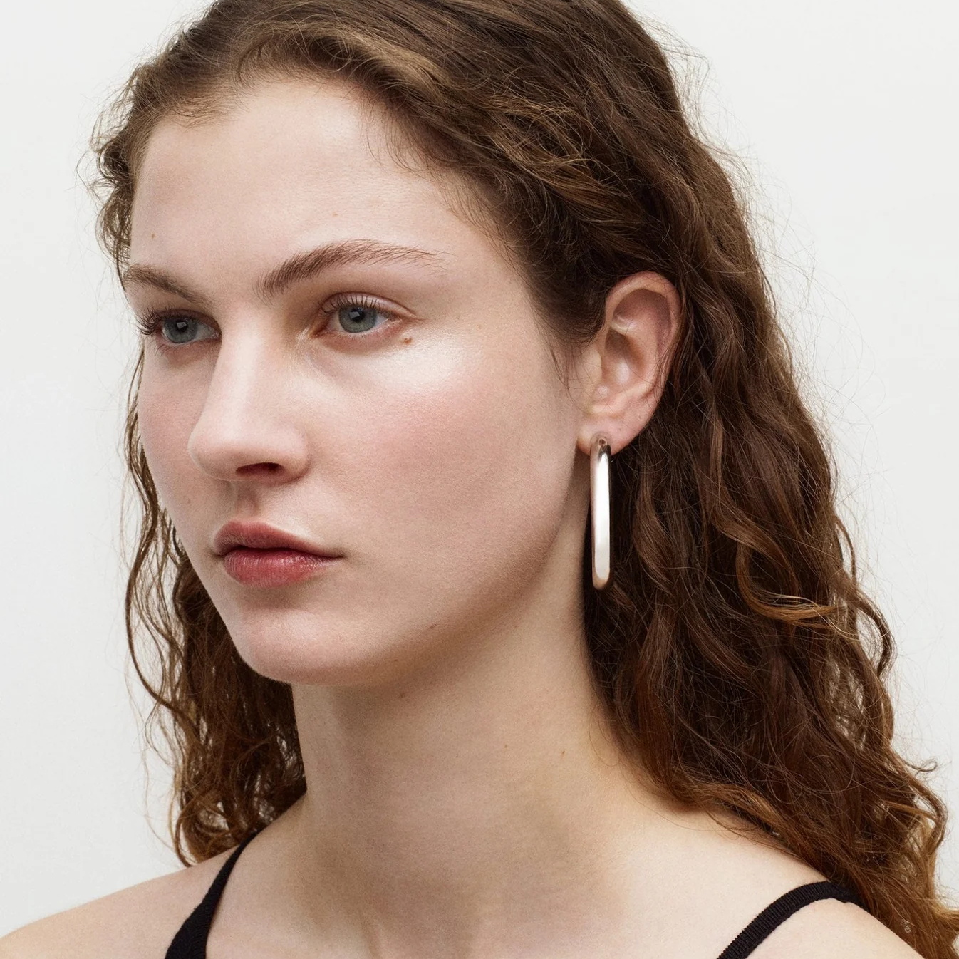 2" Perfect Hoops, Gold Plated