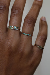 Wwake | Tourmaline, Opal and Diamond Pillar Ring