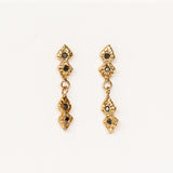 Black Diamond Light Ray Earrings