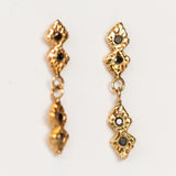 Black Diamond Light Ray Earrings