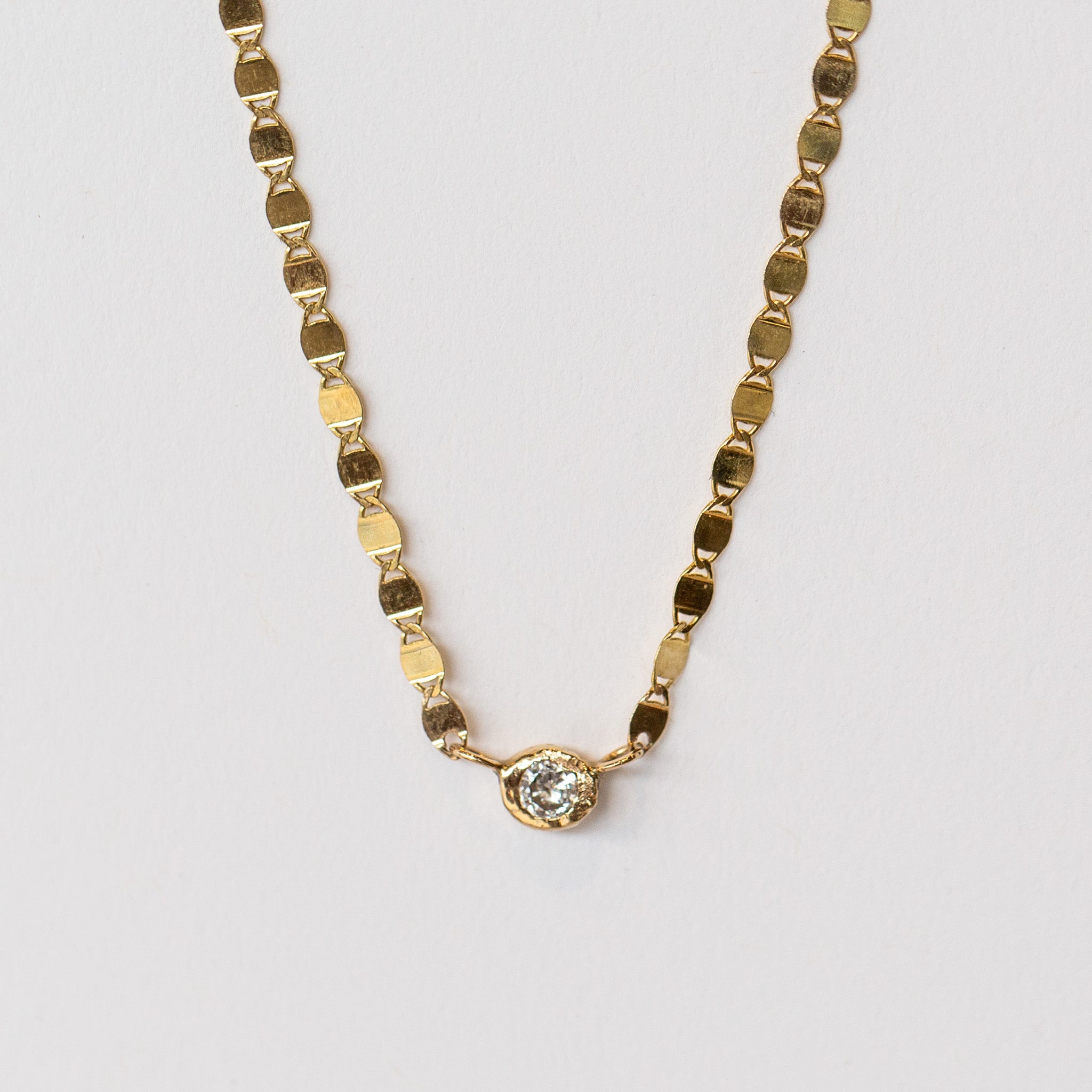 Spark Disc Necklace, Diamond
