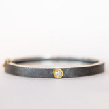 Junia 6mm Silver and Diamond Bangle