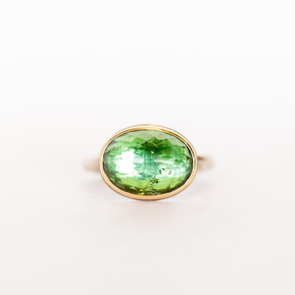 Adeline Bangle with Green Cabochons Adeline Bangle with Green Cabochons