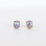 Dark Australian Opal Stud Earrings