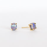 Dark Australian Opal Stud Earrings
