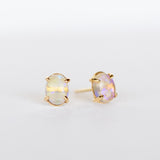 Petite Baleine | Oval Australian Opal Stud Earrings
