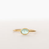 Small Oval Apatite Cabochon Ring