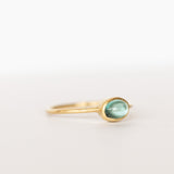 Small Oval Apatite Cabochon Ring