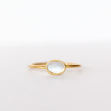 Oval Small Moonstone Cabochon Ring