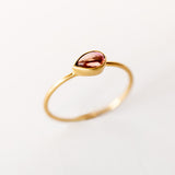 Small Teardrop Pink Tourmaline Ring