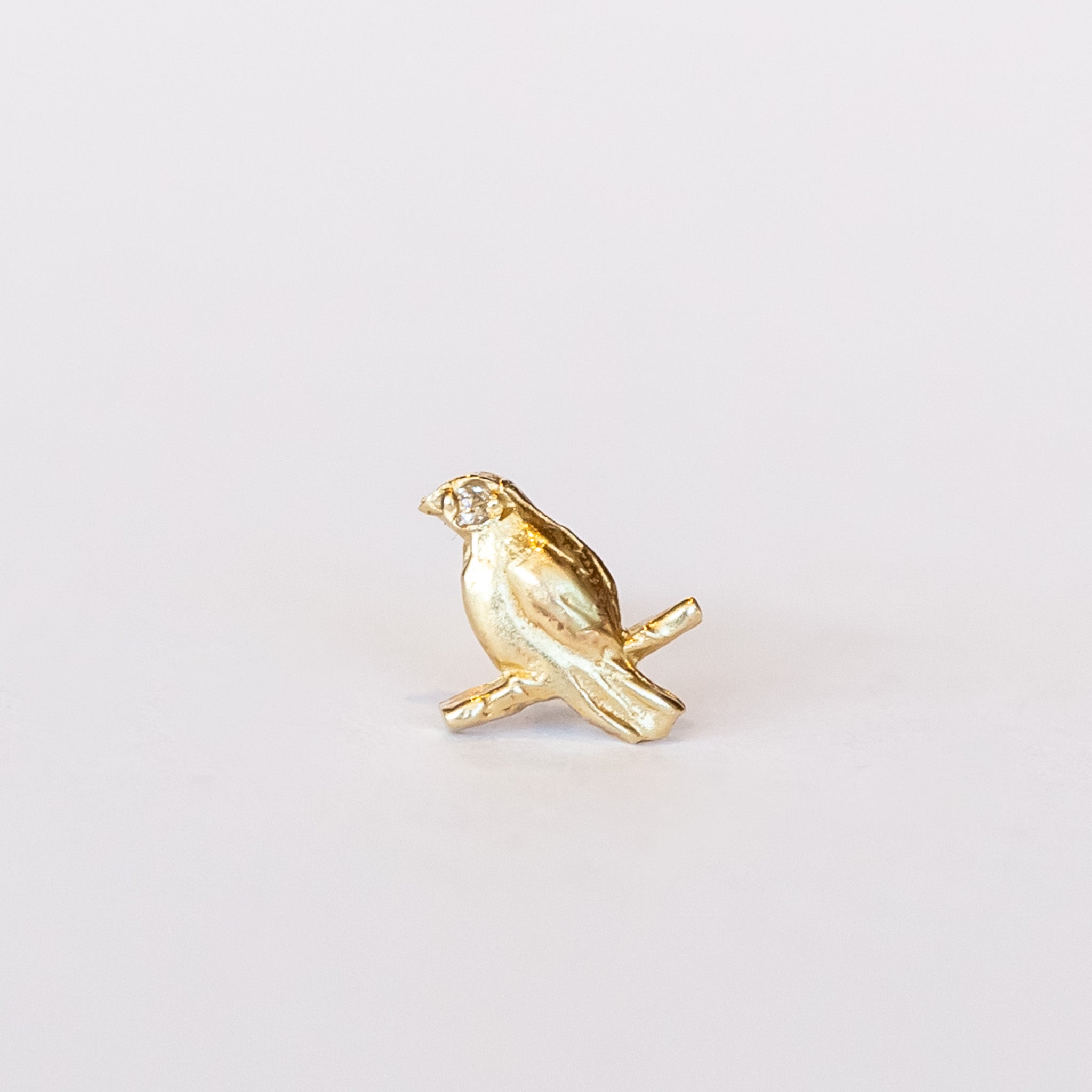 Victoria Cunningham | Bird Perch Stud Earring with Diamond