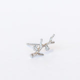 Victoria Cunningham | White Gold Branch Stud Earring with Diamond (Single)
