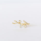 Victoria Cunningham | Branch Stud Earring with Diamonds (Single)