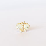 Victoria Cunningham | Butterfly Stud Earring with Diamonds (Single)