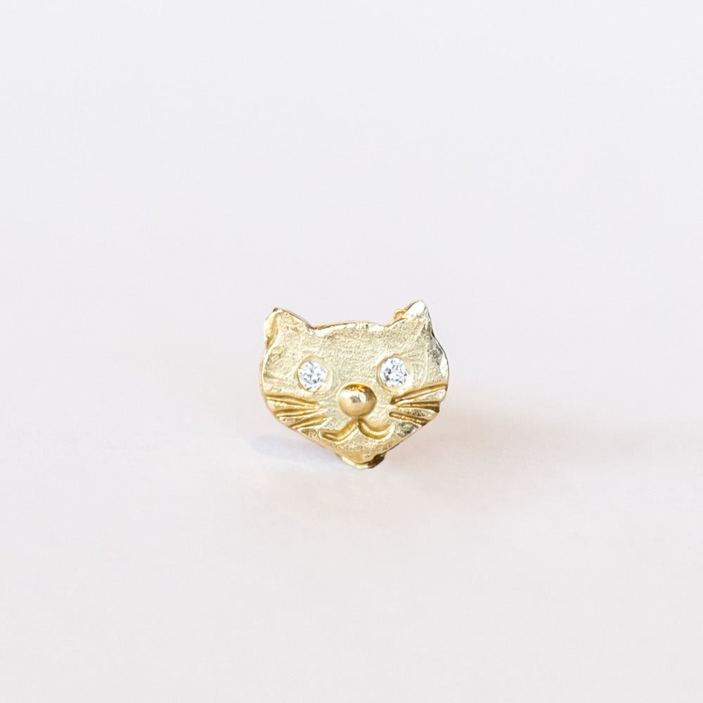 Victoria Cunningham | Cat Stud Earring (Single)