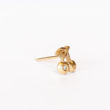 Victoria Cunningham | Cherry Stud Earring with Diamond (Single)