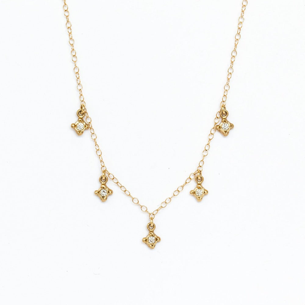 Victoria Cunningham | Diamond Bezel Drop Necklace