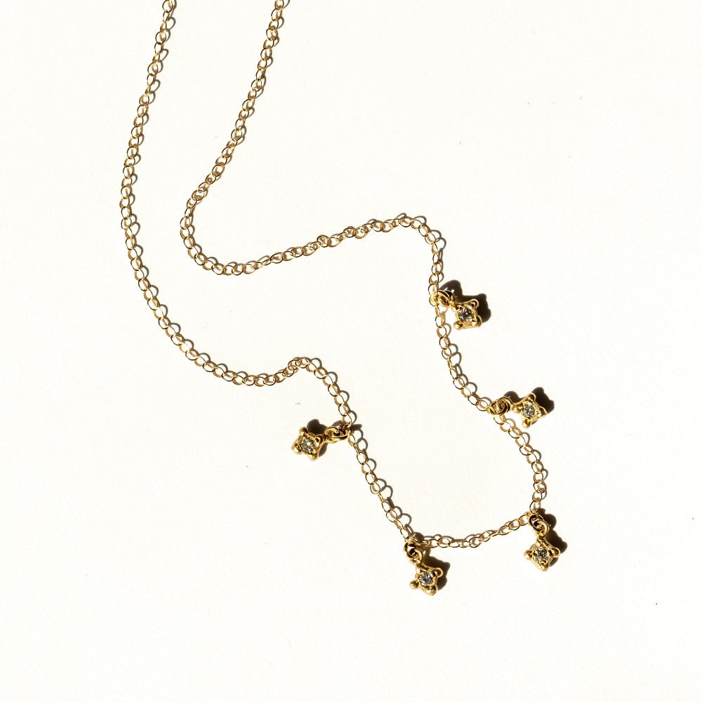 Victoria Cunningham | Diamond Bezel Drop Necklace