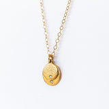 Victoria Cunningham | Double Drop Disc Necklace with Diamonds