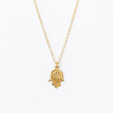 Victoria Cunningham | Hamsa Crescent Moon Necklace