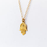 Victoria Cunningham | Hamsa Crescent Moon Necklace