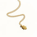 Victoria Cunningham | Hamsa Crescent Moon Necklace