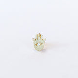 Victoria Cunningham | Hamsa Stud Earring with Diamond (Single)