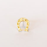 Horse Shoe Stud Earring with Diamond (Single)